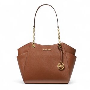 Michael Kors Tan Leather Tote Bag with Chain Handles